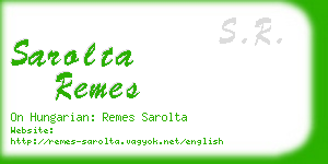 sarolta remes business card